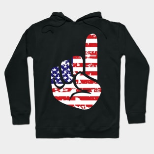 USA American Flag ASL Sign Language 4th Of July Shirt Gifts Hoodie